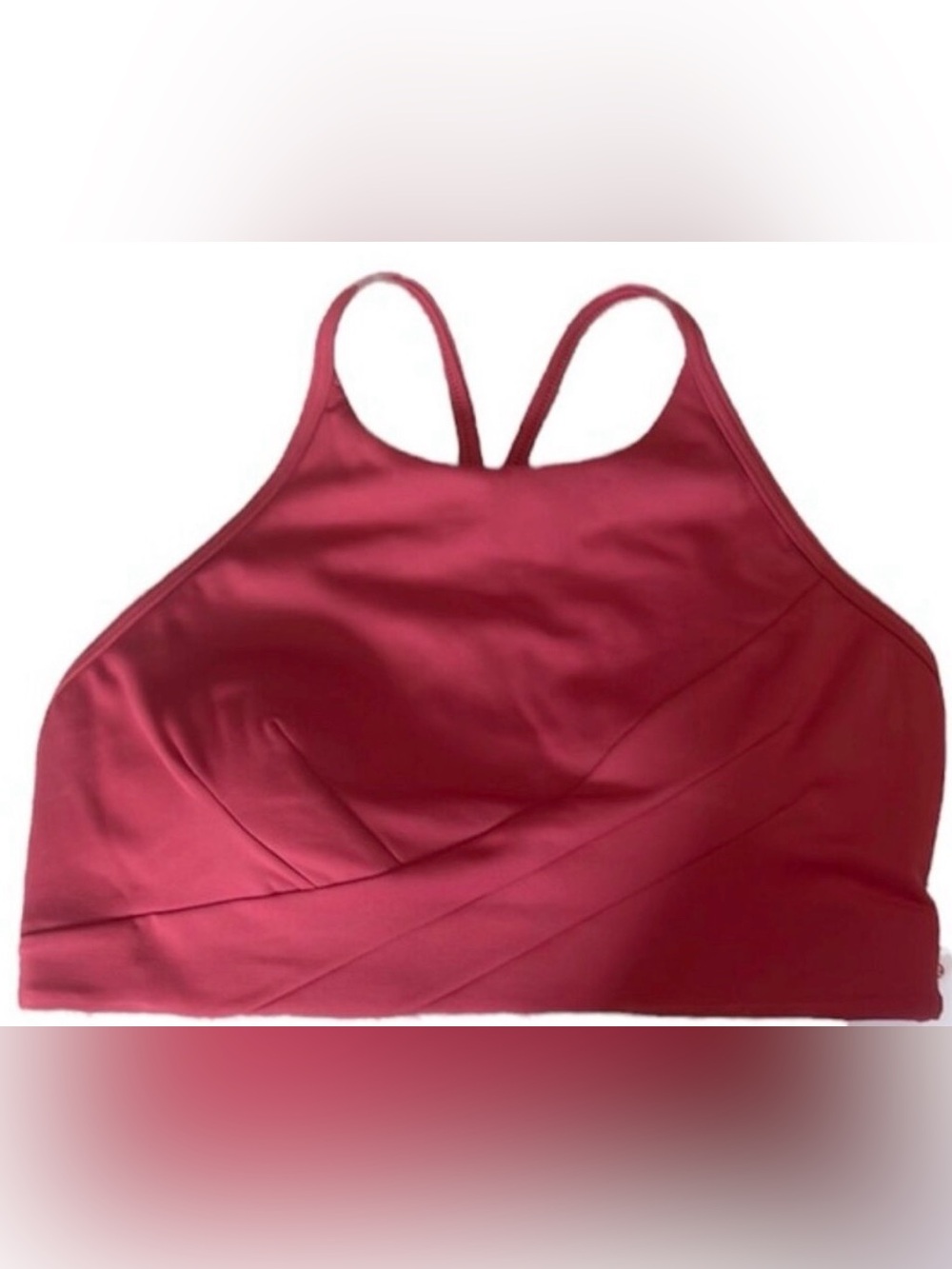 Lululemon Flow Y Wrap-Front High-Neck Bra in Vintage Rose